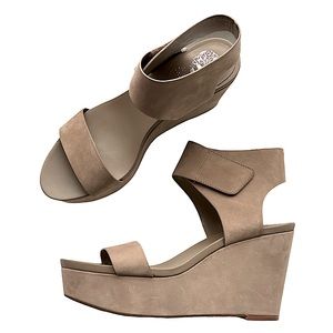 Vince Camuto Leather Velista Wedge Sandal